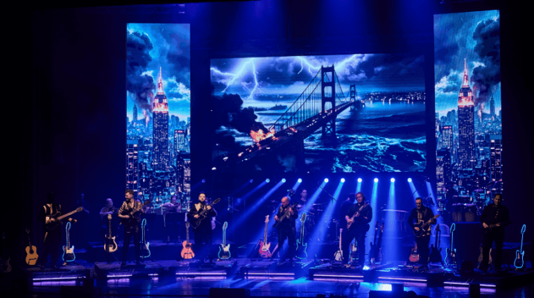 Dupla teltház előtt léptek fel gitárvirtuózok az Erkel Színházban